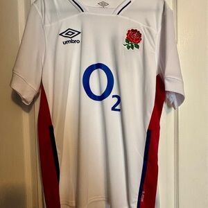 Umbro White English Rugby Team Jersey